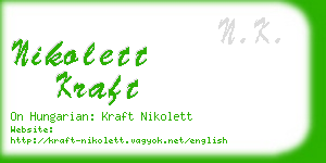 nikolett kraft business card
